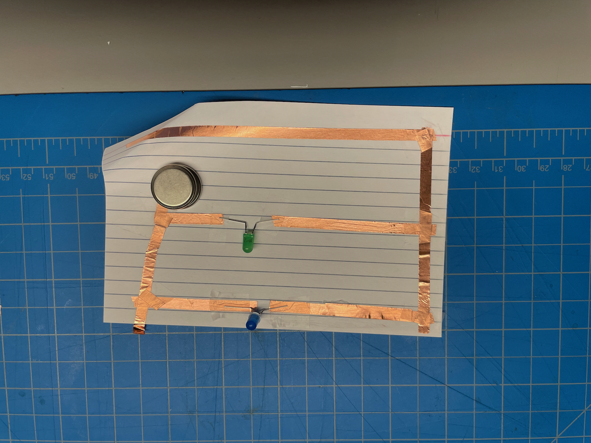 Again, two batteries are used. I wanted to exsperiment more with where the battery is 
                  placed but I did not have enought time to play around. Hopefully in class I will get the 
                  chance to exsperiment more like I want to.